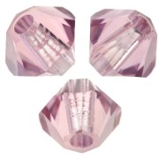 PureCrystal 5328 Peonzas de cristal de 3 mm - Tono azul Light rose x50