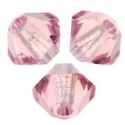 PureCrystal 5328 Peonzas de cristal de 3 mm - Light rose Moonlight x50