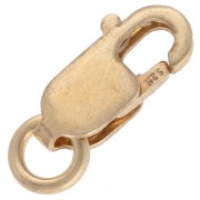 Cierre de langosta largo de 8,5 mm con anilla abierta - Plata de ley 925 dorada x1