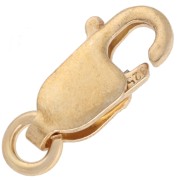 Cierre de langosta largo de 10 mm con anilla abierta - Plata de ley 925 dorada x1