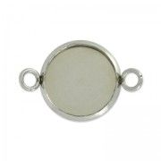 Separador engaste para cabujón fondo plano 8 mm de Acero inox x1