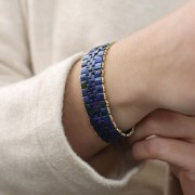 Miyuki Half Tila Beads 5x2.3x1.9 mm HTL-191 - Paquete de 50g bañado en oro de 24kt