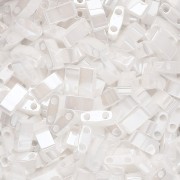 Miyuki Half Tila Beads 5x2.3x1.9 mm HTL-420 - Blanco Perla Ceilán paquete de 100g