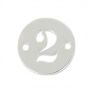 Separador redondo 2 agujeros numero 2 - 8.5mm de Plata Ley x1
