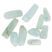Cuentas gotas irregulares 12-22 mm Aquamarine x10