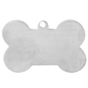 Colgante de hueso ImpressArt 27x41 mm - Etiqueta para perro - Aluminio x1