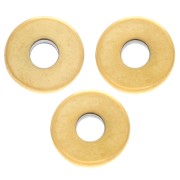 Cuentas arandalas Heishi - disco plano 6x0,9 mm - acero inoxidable 304 Dorado x10