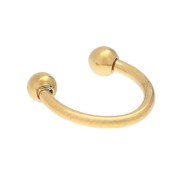 Ear cuff - Pendiente fina de 11 mm con bolas - Acero inoxidable Dorado 304 x1