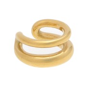 Ear cuff - Bague d'oreille large double anneau 16 mm - Acero inoxidable 304 Dorado x1
