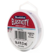 Plateado - Elasticidad 0,80 mm - Plateado satinado x5m Elasticidad 0,80 mm - Plateado satinado x5m
