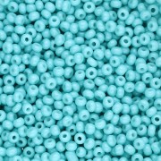 Preciosa Cuentas de rocalla 11/0 2 mm - Solgel - Verde 3 teñido de blanco tiza x20g