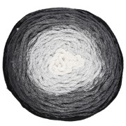 Bobina de cordón de macramé Cotton Air Cake 1mm - Tie and Die Negro x220m