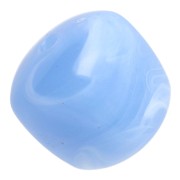 Cuentas cubo irregulares 16x17 mm - Acrílico opaco - Azul claro jaspeado x10