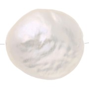 Perlas de agua dulce irregulares - paleta redonda 10 mm - Grado AA - Blanco x1
