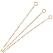 Clavo de diamante de cabeza redonda 44,5x0,75 mm Gold filled (oro laminado) x1