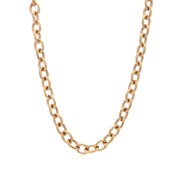 Collar de cota de malla acanalado de 6 mm - Acero inoxidable 304, Dorado x45cm