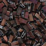 Cuentas Miyuki Half Tila 5x2.3x1.9mm HTL-55111 - Negro Valentinite Full Mat x10g