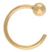 Pendientes de aro de bola de 10 mm con baño de oro (oro laminado) x1