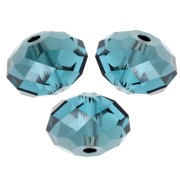 PureCrystal 5040 8 mm Perla Redonda Plana - Indicolita Satinada x1