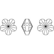 PureCrystal Flor 5744 8 mm - Cristal Rojo Magma x1