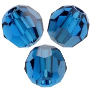 Cuentas redondas PureCrystal 5000 4 mm - Capri Blue Satin x20