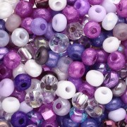 Preciosa Cuentas de rocalla 6/0 4 mm - Mix Lila - Violeta x20g