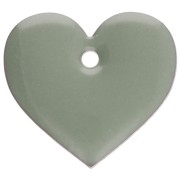 Corazones de metal y resina epoxi 12x13 mm - Verde Jade x6