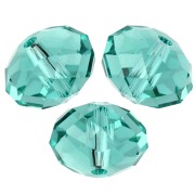 PureCrystal 5040 Perla redonda aplanada de 8 mm - Verde Caribe reinventado