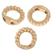 Anillos de protección trenzados de 5 mm para alambre de 0,7 mm - Acero inoxidable chapado en oro 316L x4