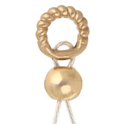 Anillos de protección trenzados de 5 mm para alambre de 0,7 mm - Acero inoxidable chapado en oro 316L x4