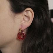 Escudo redondo de 19 mm - Alambre de 2,5 mm - Acero inoxidable 316L dorado x2