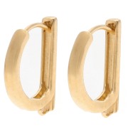 Barra Dormeuses 15,5x12 mm con 1 anilla abierta - Dorado con oro fino x2