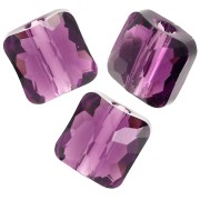 Cuentas cuadradas 6 mm - Fantasy Square Swarovski 5035 - Amatista x6