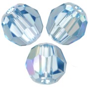 Swarovski 5000 4 mm perlas redondas - Aquamarine Shimmer x20