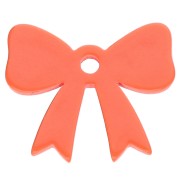 Colgante lazo acrílico opaco 16,5x20 mm - Naranja x1