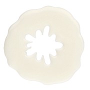 Colgante amapola 19 mm en acrílico opaco - Marfil x1