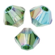 Peonzas de cristal Swarovski 5328 3 mm - Verde musgo oscuro Shimmer 2X x50