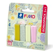 Surtido de 4 colores de pasta Fimo Soft y Effect - Primavera x1