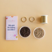 Mis joyas DIY - Kit de pendientes de flores con técnica de tejido Miyuki