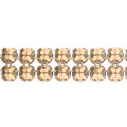 PureCrystal Crystal Mesh 40001, 2 filas, 5,3 mm - Crystal Bronze - Dorado, 5 cm