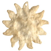 Colgante sol martillado 31 mm - Dorado en oro fino satinado x1