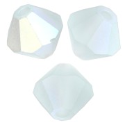 Cuentas «toupie» de Preciosa - Cuenta redonda de 4 mm - Plata aguamarina AB mate x30