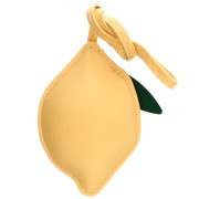 Colgante limón 8x5,5 cm para bolso bisutería - PU - Amarillo/verde x1