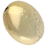 Cuenta redonda aplanada de 16,5 mm en acrílico metálico CCB - Dorado x1