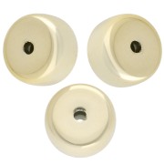 Cuentas arandalas Heishi 12x7 mm en acrílico CCB metalizado - Dorado x8