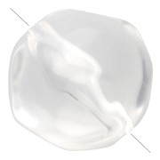 Cuentas redondas irregulares facetadas de 10 mm de resina transparente - Crystal x6