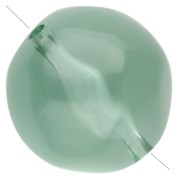 Cuentas redondas irregulares facetadas de 12 mm de resina transparente - Verde musgo x4