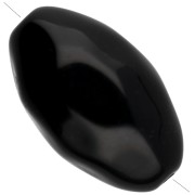 Cuenta con forma de oliva irregular martillada 24x15 mm en resina opaca - Negro x1