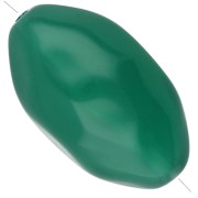 Cuenta con forma de oliva irregular martillada 24x15 mm en resina translúcida - Jade x1