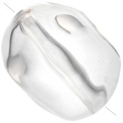 Cuenta irregular 25x20 mm en resina transparente - Cristal x1